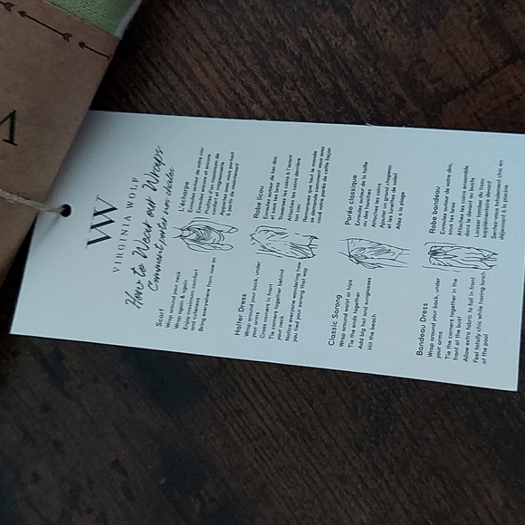 Virginia Wolf Wrap Palm Print Multi Wear Wrap - Picture 8 of 8